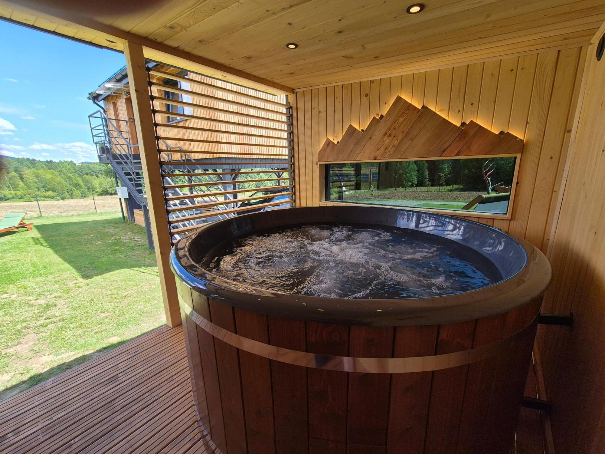 Natur House Beskidy - Dom Z Drzewa Ksiezycowego Z Sauna I Balia Jacuzzi!! Slemien Exterior foto