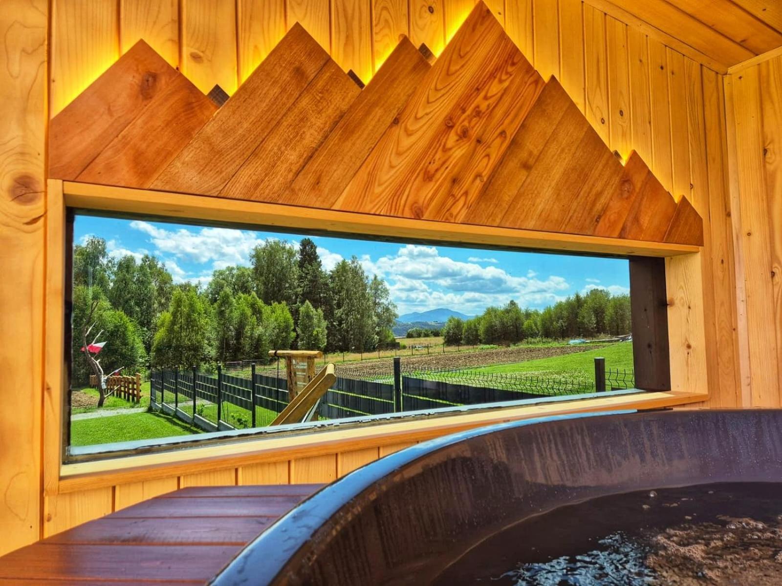 Natur House Beskidy - Dom Z Drzewa Ksiezycowego Z Sauna I Balia Jacuzzi!! Slemien Exterior foto